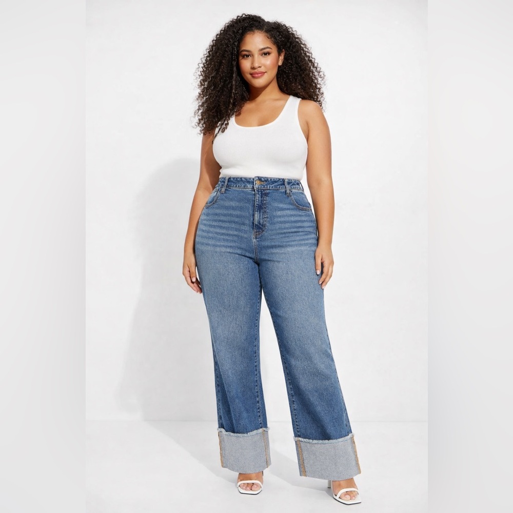 Fashion Nova Blue Flare Jeans